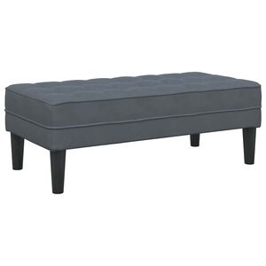 vidaXL Пейка с възглавница Тъмен сив 113 x 57 x 39 см Кадифе