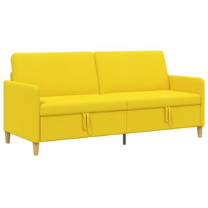 vidaXL Диван с storage Светло жълто 192 x 78 x 87 см Полиестер