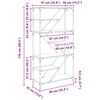 vidaXL Рафт за книги Дъб 91 x 36 x 176 см Инженерно дърво