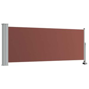 vidaXL Прибираща се странична тента, 100х300 см, кафява