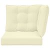 vidaXL Възглавница за диван на открито 3 pcs Крем Полиестер