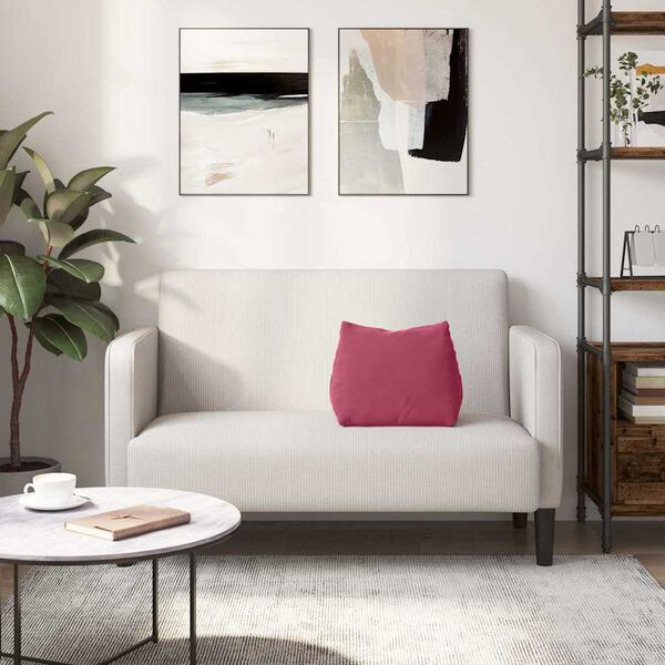 vidaXL Възглавница за гръб Виненочервен 45 x 20 x 35 см