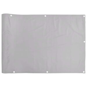 vidaXL Параван за тераса, сив, 600x90 см, PVC
