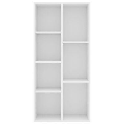 vidaXL Шкаф библиотека, бял, 50x25x106 см, ПДЧ