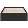vidaXL Рамка за легло с чекмеджета, черна, 100x200 см, инженерно дърво