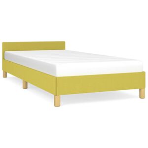 vidaXL Рамка за легло без матрак, зелена, 100x200 см, плат