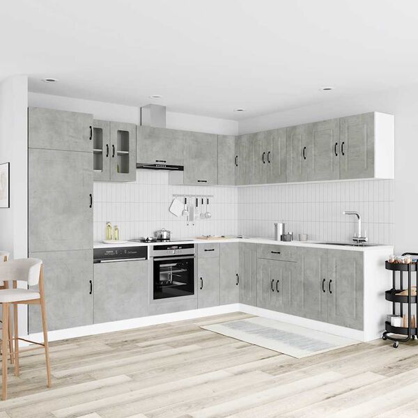 vidaXL Комплект кухненски шкафове от 14 части Kalmar, инженерно дърво