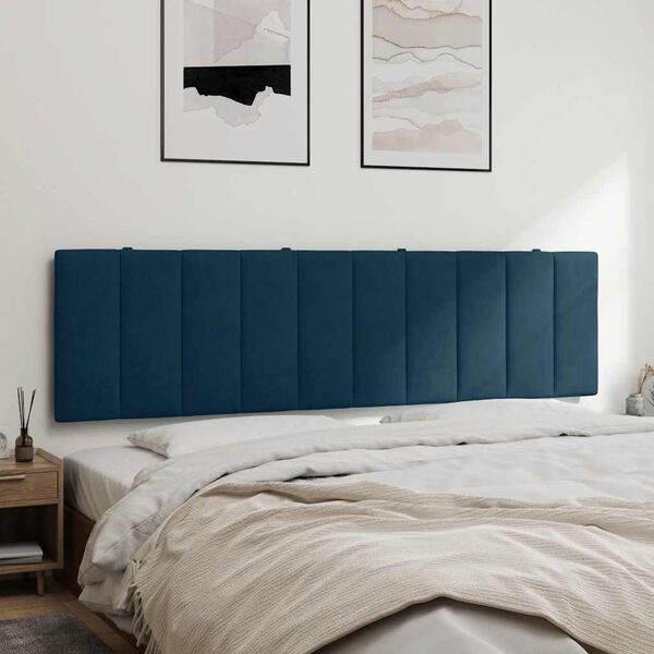 vidaXL Мека табла за легло Hanko, синя, 180 см, кадифе