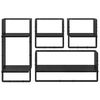 vidaXL Комплект стенни рафтове с рафт 4 pcs Черния дъб 65 x 25 x 30 cm