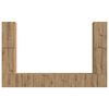 vidaXL Комплект ТВ шкаф 8 pcs Дъб Инженерно дърво
