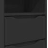 vidaXL Нощно шкафче с чекмедже Черно 40 x 30 x 467 см Инженерно дърво