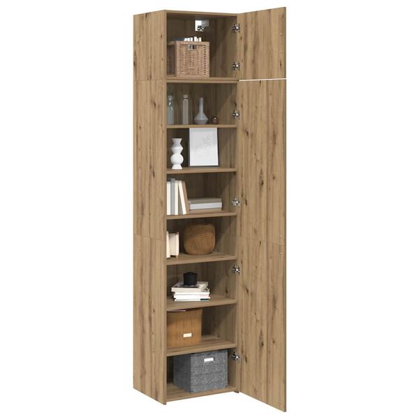 vidaXL Служебен шкаф 3 pcs Дъб