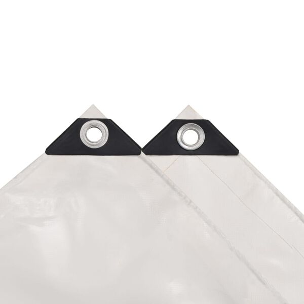 vidaXL Брезентово платнище, 650 гр/м², 1,5x20 м, бяло