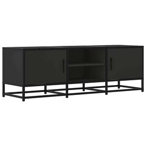 vidaXL ТВ шкаф черен 120x35x41 cm Изработена дървесина и метал