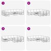 vidaXL Комплект дивани за открито 11 pcs Натурален и Бежов