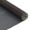 vidaXL Килим, правоъгълен, тъмнокафяв, 100x300 см, бамбук