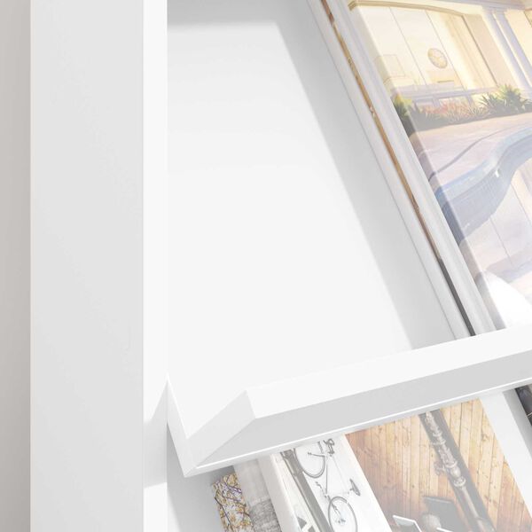 vidaXL Етажерка за списания Бяло 70 x 41 x 156 см Инженерно дърво