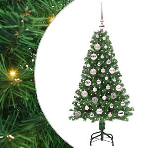 vidaXL С изкуствено коледно дърво с 150 LED светодиода Зелен 120 cm