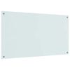 vidaXL Кухненски заден панел Бяло 110 x 60 x 0,6 см закалено стъкло
