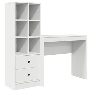 vidaXL Бюро Бяло 135,5 x 40 x 127 см 2 бр.