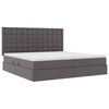 vidaXL Легло с място за съхранение Сив 200 x 200 cm Изкуствена
