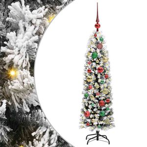 vidaXL С изкуствено коледно дърво с 150 LED светодиода Зелен 120 cm