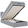vidaXL Османска легло с матрак и LED, светлосиво, 90x190 см, плат