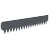 vidaXL Ограда за трева 20 pcs 103 x 20 см метал Антрацит