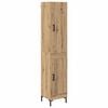 vidaXL Висок шкаф Дъб 34,5 x 34 x 180 см Инженерно дърво
