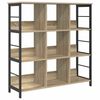 vidaXL Рафт за книги 9 нива 102 x 32 x 104,5 см Инженерна дървесина