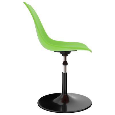 vidaXL Въртящи се трапезни столове, 6 бр, зелени, PP