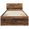 vidaXL Рамка за легло Старо дърво 90 x 200 cm Инженерно дърво