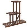 vidaXL Поставка за цветя, 81x25x75,5 см, масивна ела