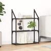 vidaXL Стенен рафт с рафт Черния дъб 60 x 21 x 78,5 cm Инженерно дърво