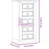 vidaXL Нощно шкафче Corona, 53x39x103 см, бор масив