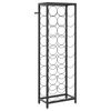 vidaXL Поставка за вино за 27 бутилки черна 34x18x100 см ковано желязо