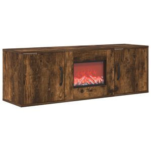 vidaXL Електрическа камина Опушен дъб 110 x 30 x 36,5 cm