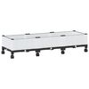 vidaXL Градинска саксия с колела Бяло 120 x 40 x 33 см ПП