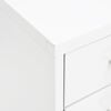 vidaXL Мобилен офис шкаф, бял, 28x41x109 см, метал