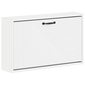 vidaXL Стенно шкафче за обувки HAARLEM 71 x 17 x 43 см Бяло
