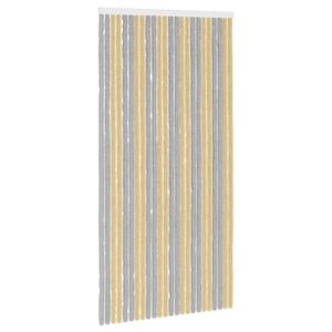 vidaXL Мрежа против насекоми Шенил Сив и бежов 100 x 200 cm 100% ПП