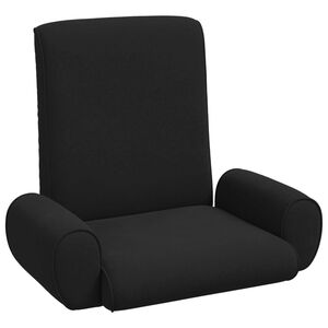 vidaXL Подово кресло Черен 68 x 51 x 56 см Гранчест велур