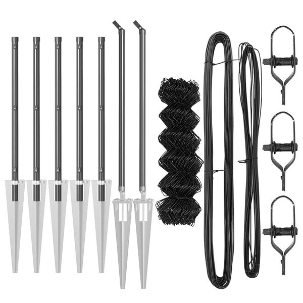 vidaXL Стълб за ограда. Сив 10 x 0,8 м (мрежа 60 x 60 мм)