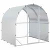 vidaXL Кокошарник Сребристо 200 x 200 x 200 cm Поцинкована стомана