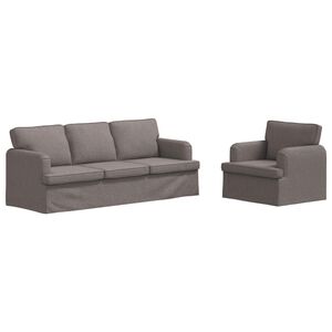 vidaXL Комплект дивани 2 pcs Таупе 144 x 80 x 85 см текстил