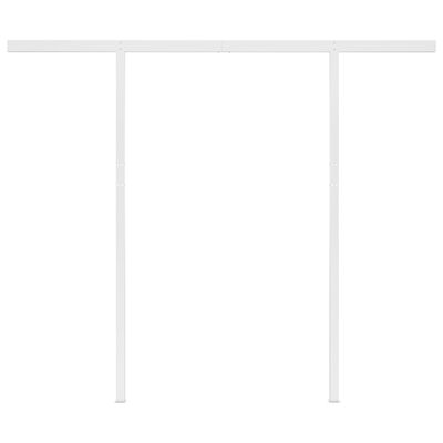 vidaXL Ръчно прибиращ се сенник с прътове, 3,5x2,5 м, синьо и бяло