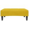 vidaXL 2-местно разтегателно канапе с табуретка, жълто, кадифе
