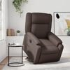 vidaXL Електрически изправящ реклайнер стол, кафяв, изкуствена кожа