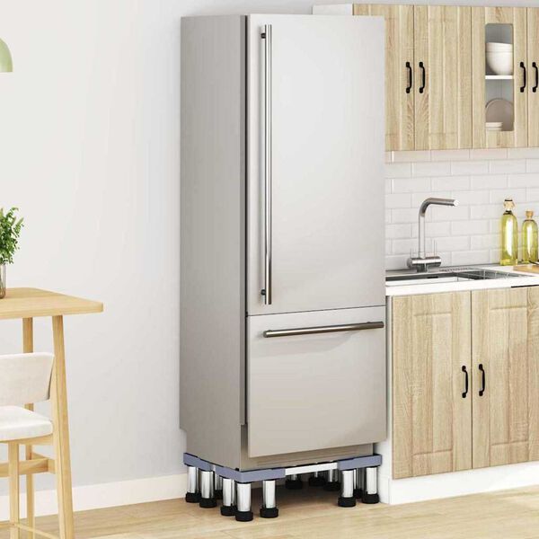 vidaXL Основа за пералня Сив 67 x 67 x 21,5 см Неръждаема стомана