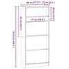 vidaXL Шкаф за обувки с рафт Дъб 80 x 21 x 163,5 cm Инженерно дърво